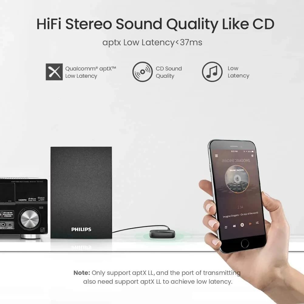 دانگل بلوتوث یوگرین مدل UGREEN Bluetooth 5.0 Aux Car Adapter CM279 — تصویر ۶
