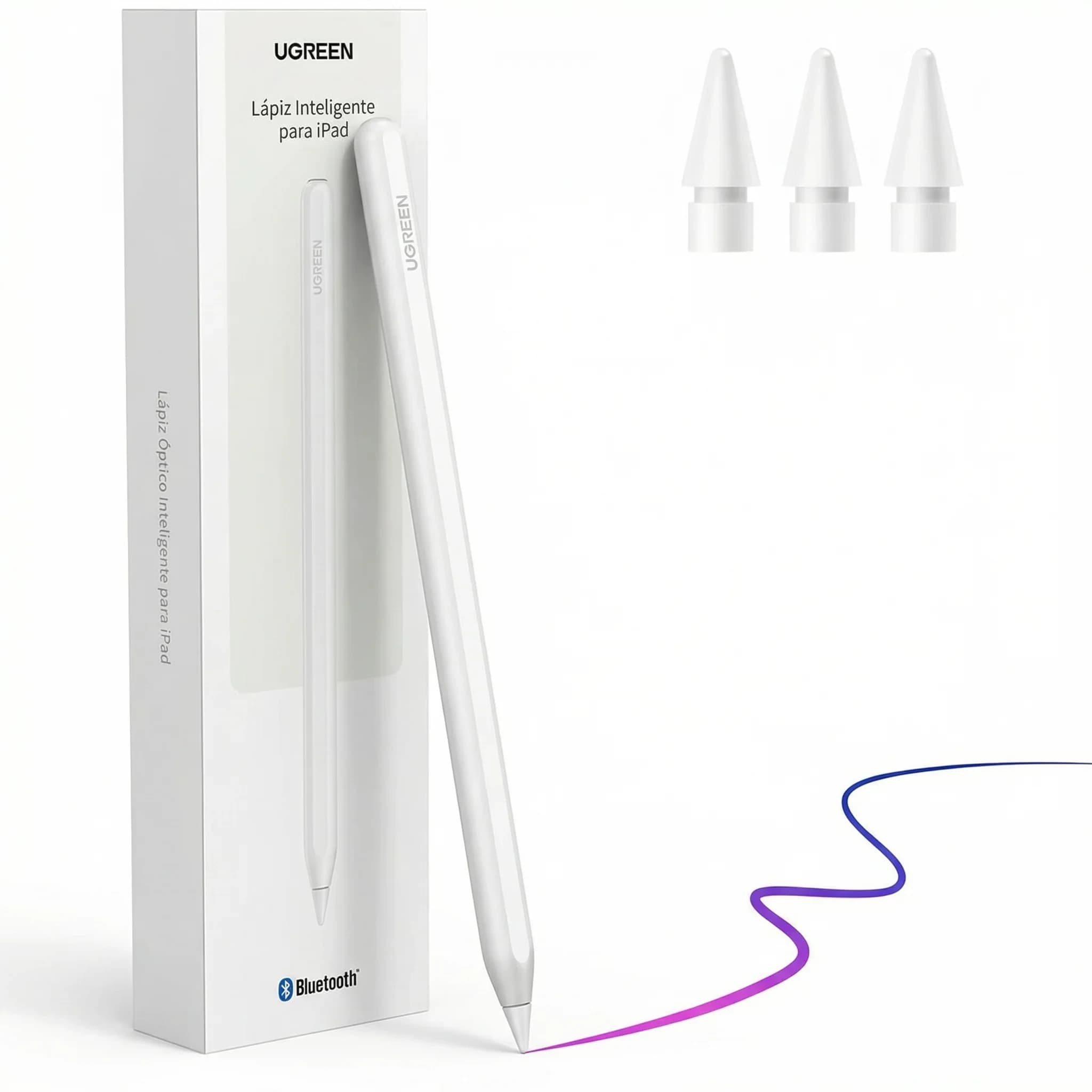 قلم لمسی یوگرین مدل UGREEN Stylus with wireless charging for iPad tablets LP653 — تصویر ۲