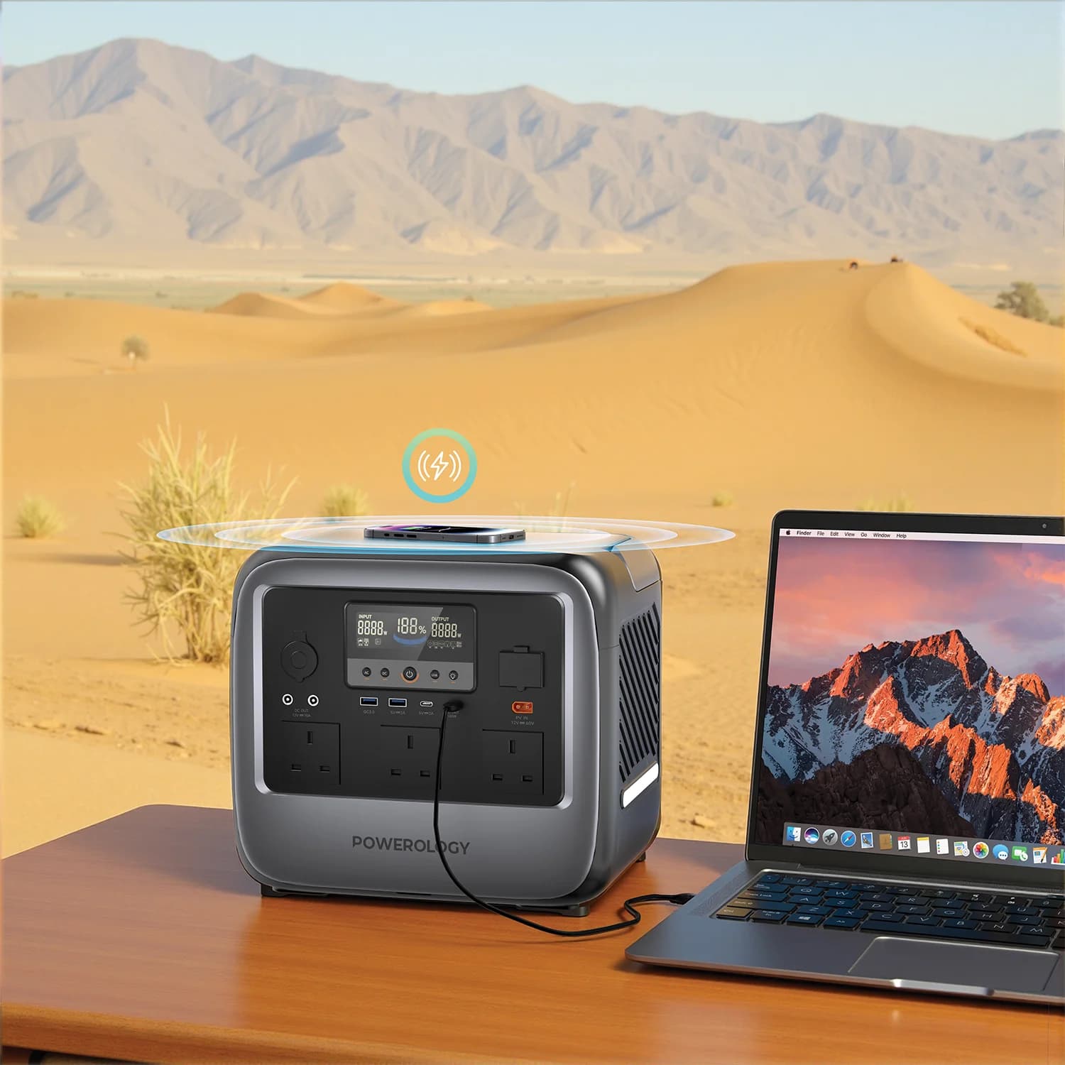 پاور استیشن پاورولوژی مدل Powerology Pater IV Portable Power Station 2000W PWGC2000GY — تصویر ۳