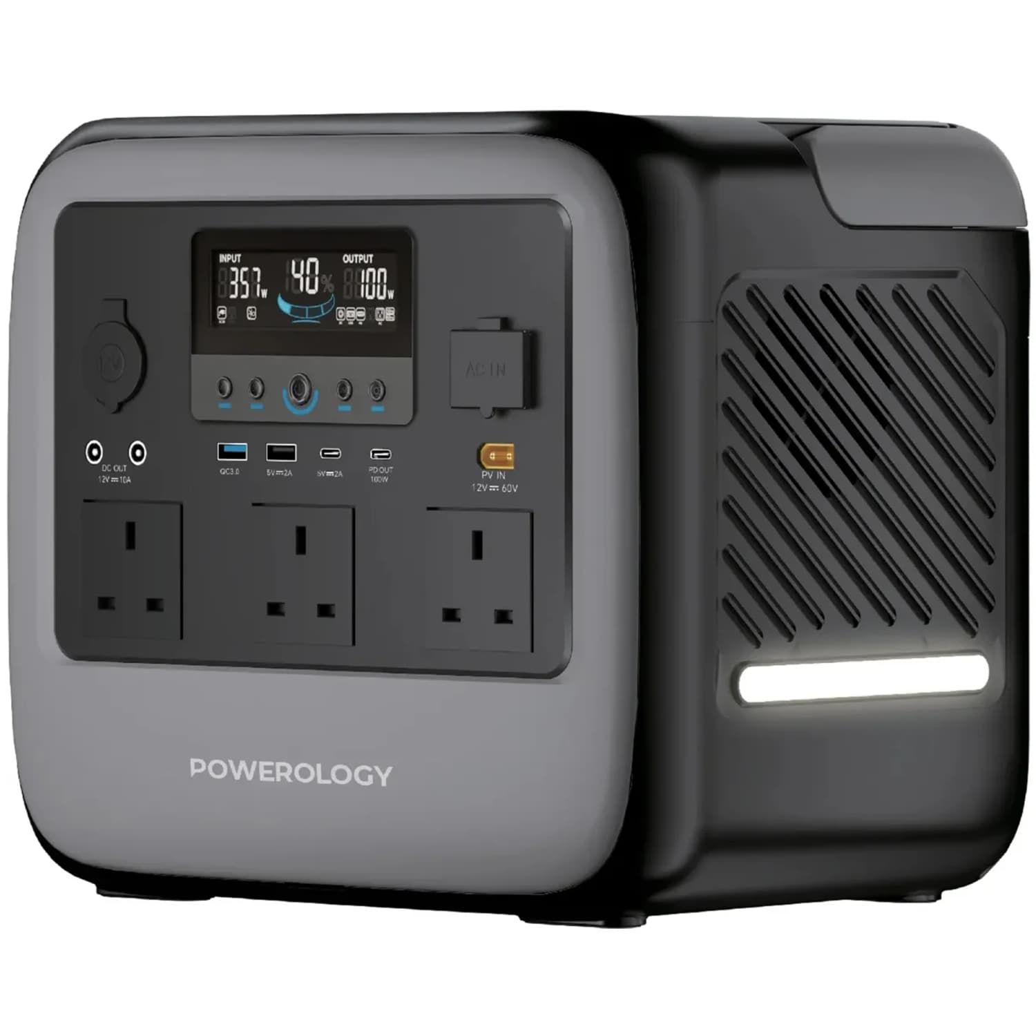 پاور استیشن پاورولوژی مدل Powerology Pater III Portable Power Station 1200W PWGC1200GY