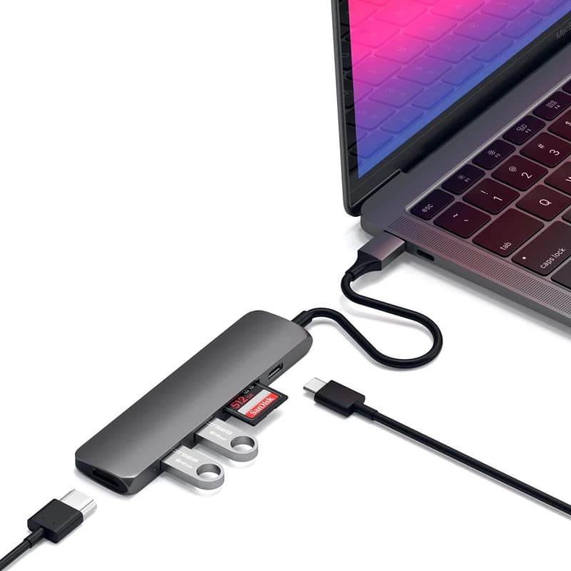 هاب 6 پورت USB-C ساتچی مدل SLIM V2 — تصویر ۳