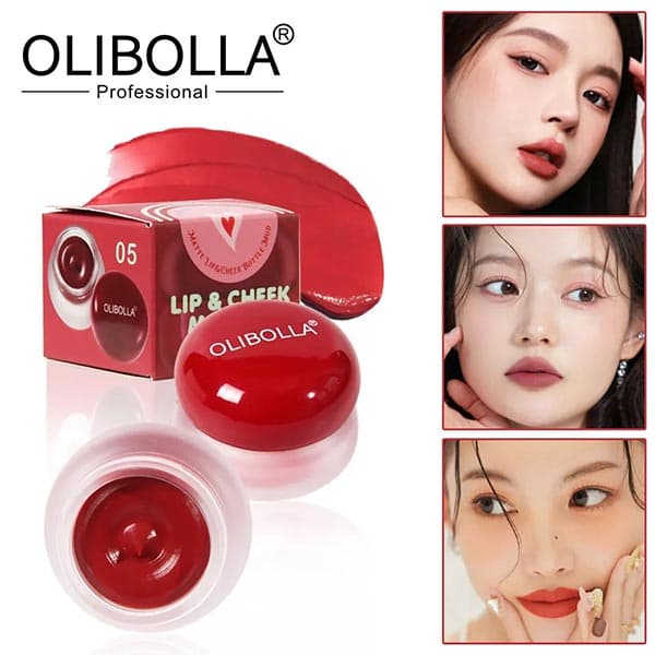 موس لب و رژگونه اولی بولا OLIBOLLA دوکاره مات و مخملی (OLIBOLLA 2-in-1 Lip & Cheek Mousse – Matte Velvet) — تصویر ۵