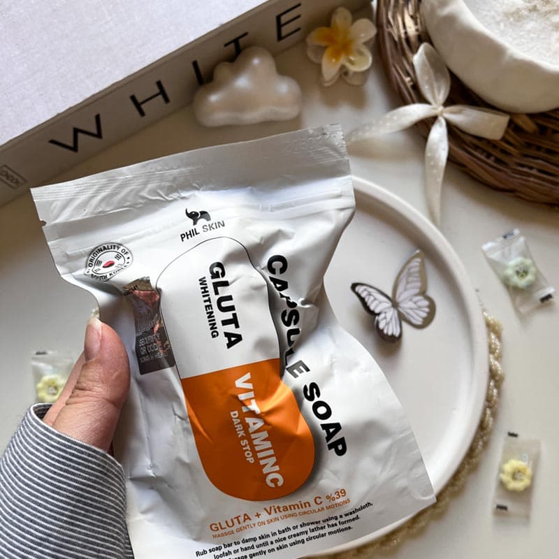 صابون کپسولی ویتامین سی روشن کننده فیل اسکین ( vitamin c Capsule Soap PHIL SKIN) — تصویر ۲