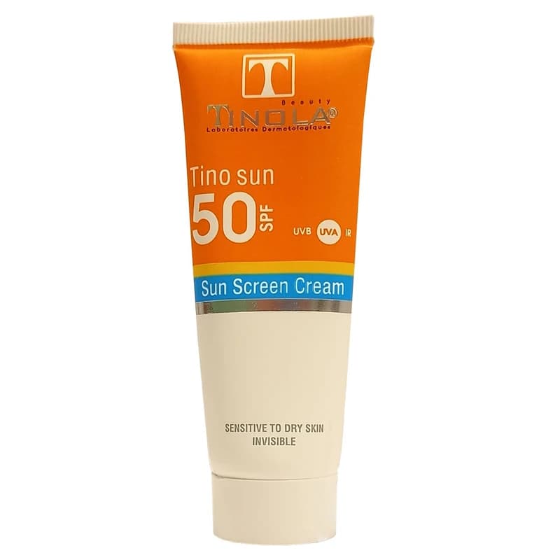 کرم ضد آفتاب SPF50 مناسب پوست های خشک و حساس بی رنگ 40 میلی لیتر تینولا