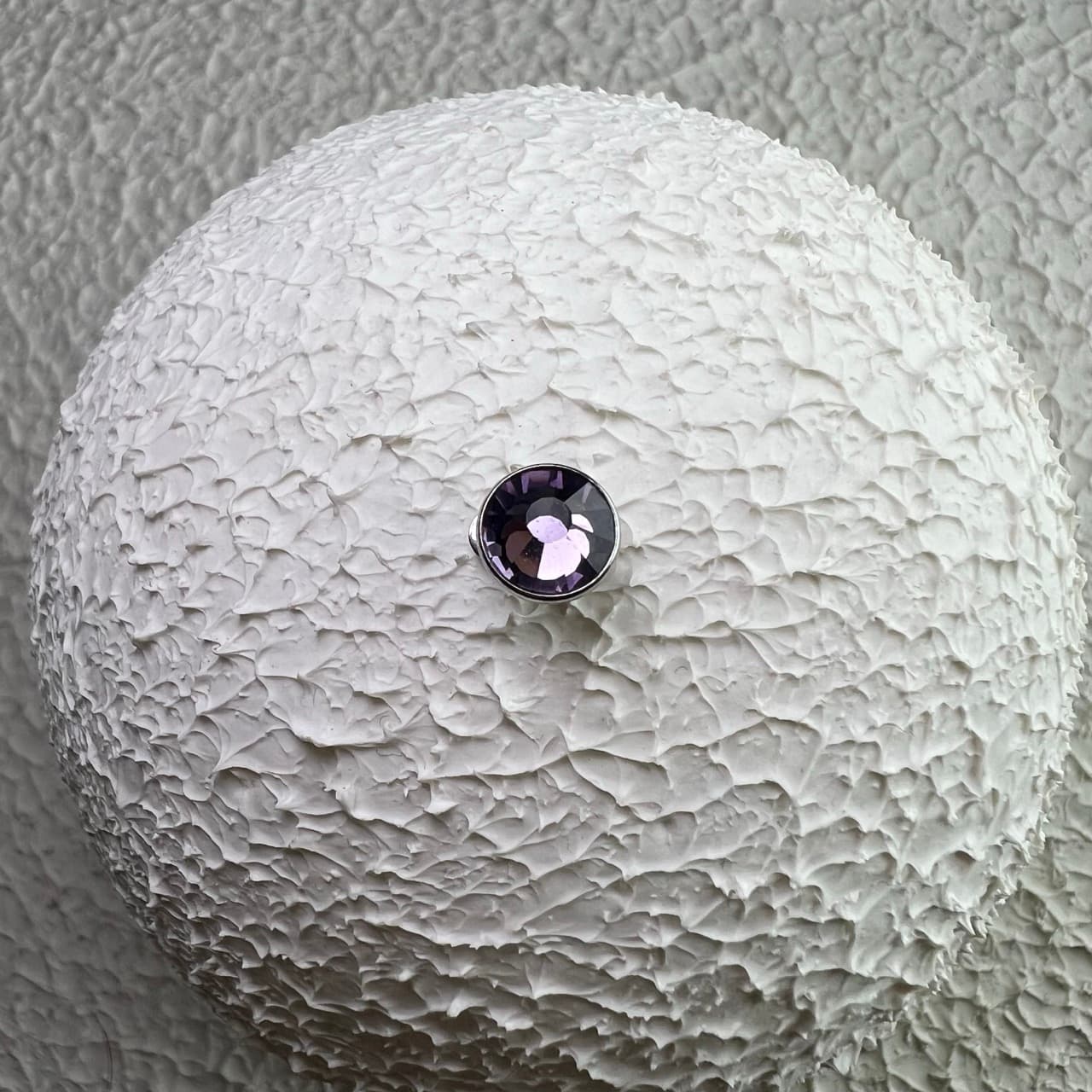 میکرودرمال استیل نگین کریستال یاسی 7mm کد 867 — تصویر ۴