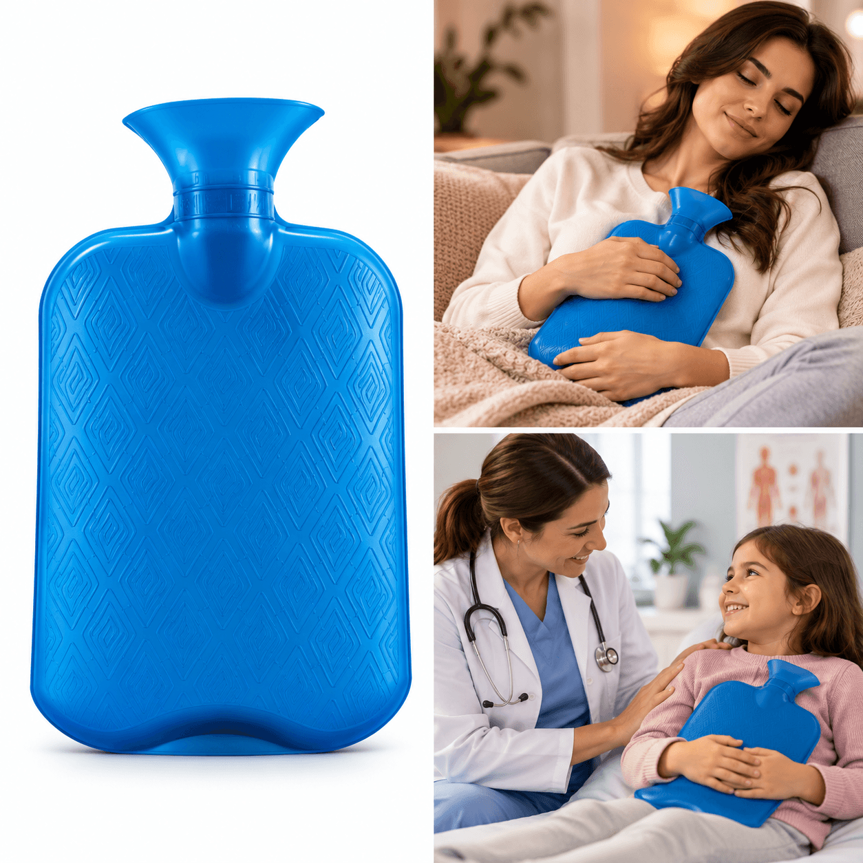 کیسه آب گرم لاستیکی بدون کاور وورف VURF ظرفیت ۲ لیتر — تصویر ۲