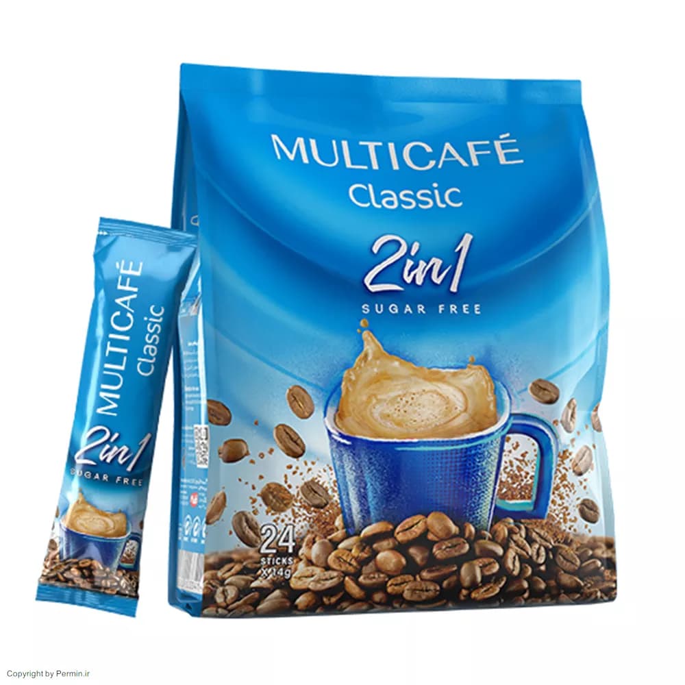 کافی میکس کلاسیک بدون شکر 2 در 1 مولتی کافه – 24 عددی — تصویر ۲