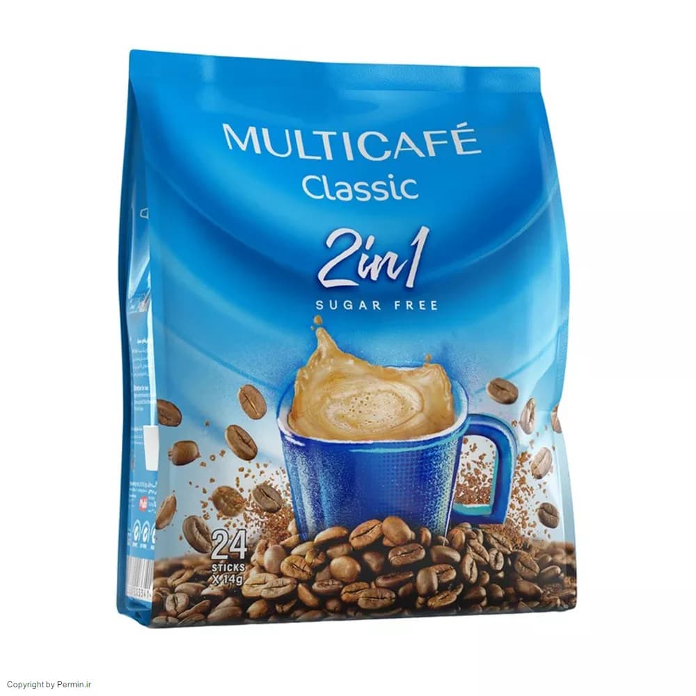 کافی میکس کلاسیک بدون شکر 2 در 1 مولتی کافه – 24 عددی