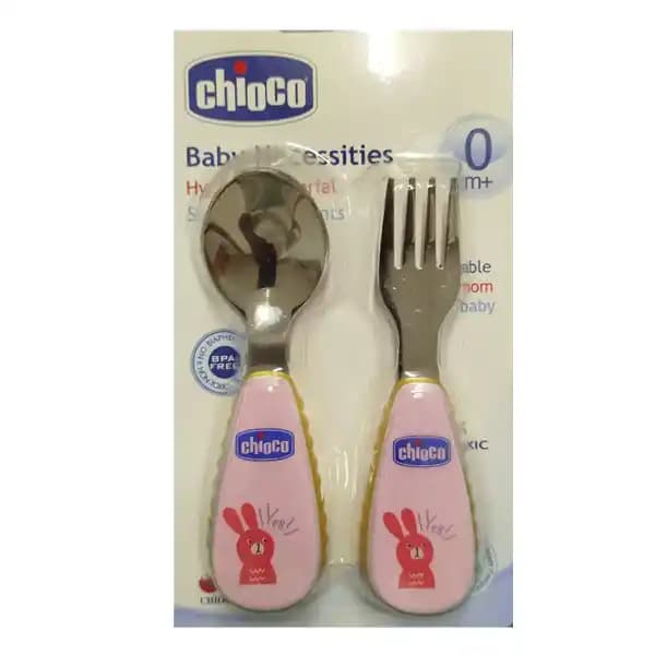 ست قاشق و چنگال استیل نوزاد برند چیوکو Chioco — تصویر ۲