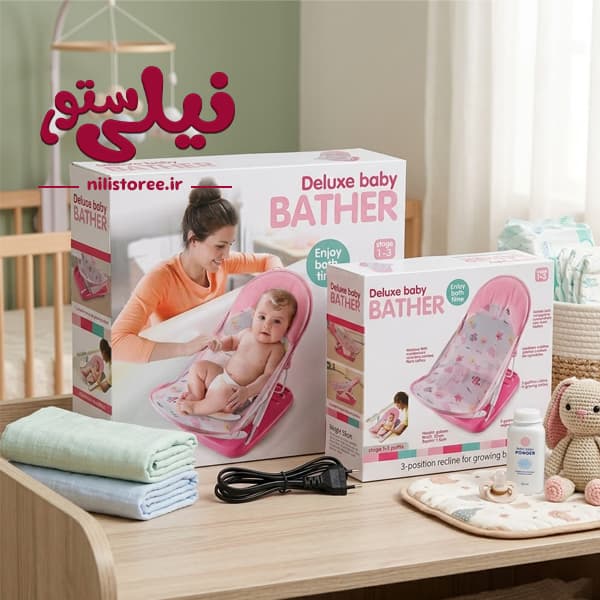 آسان شور نوزاد طرح ماهی برند Hu Baby کد 69841 — تصویر ۲