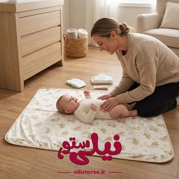 زیر انداز تعویض طرح خرس و ماه برند princess