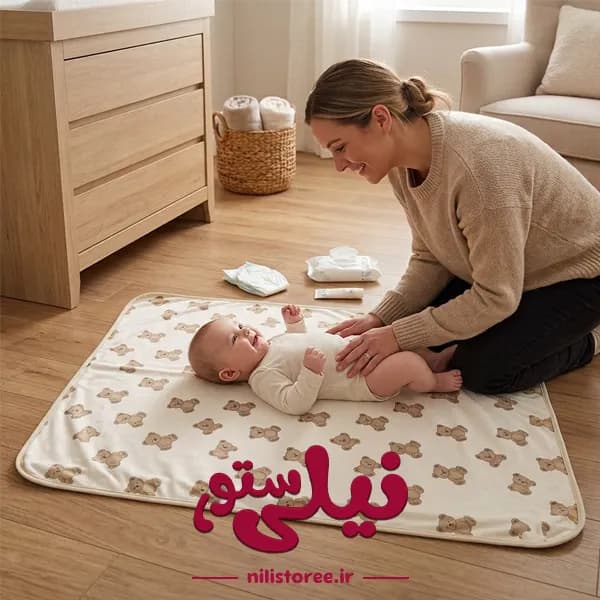 زیر انداز تعویض طرح خرس ساده برند princess