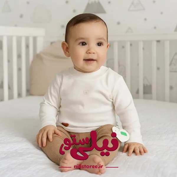 بلوز آستین بلند نوزادی برند مون بیبی moon baby کد 440