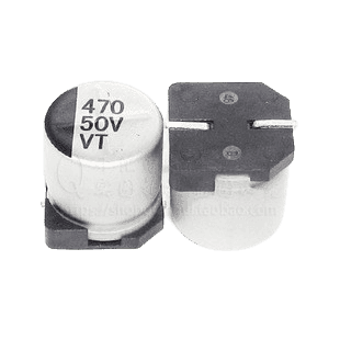 خازن الکترولیت CAP ELEC 470UF 50V 12.5*13.5MM SMD
