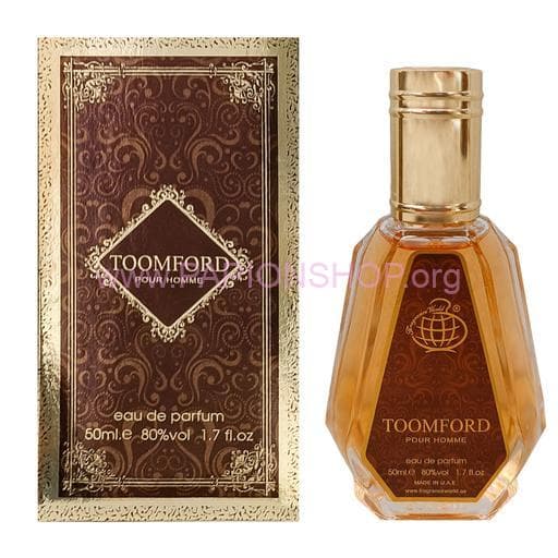 عطر ادکلن مردانه فراگرنس ورد تام فورد پور هوم (Fragrance World TOOMFORD Pour Homme) 50 میل — تصویر ۲