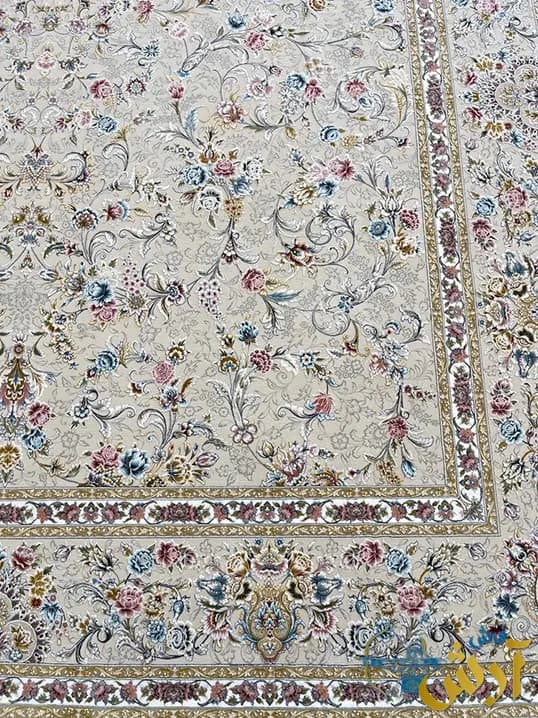 فرش افشان کرم 1500 شانه طرح دلسا — تصویر ۴