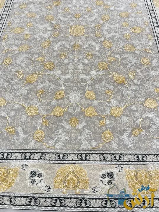 فرش طوسی گل برجسته طرح ساره 700 شانه — تصویر ۴
