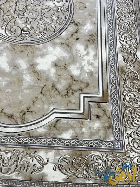 فرش ورساچه 1200 شانه طرح ماهساره بژ — تصویر ۳