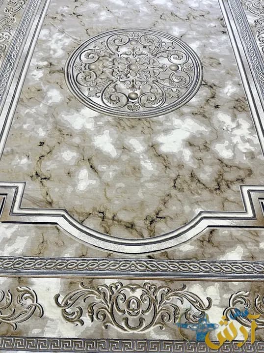 فرش ورساچه 1200 شانه طرح ماهساره بژ — تصویر ۵