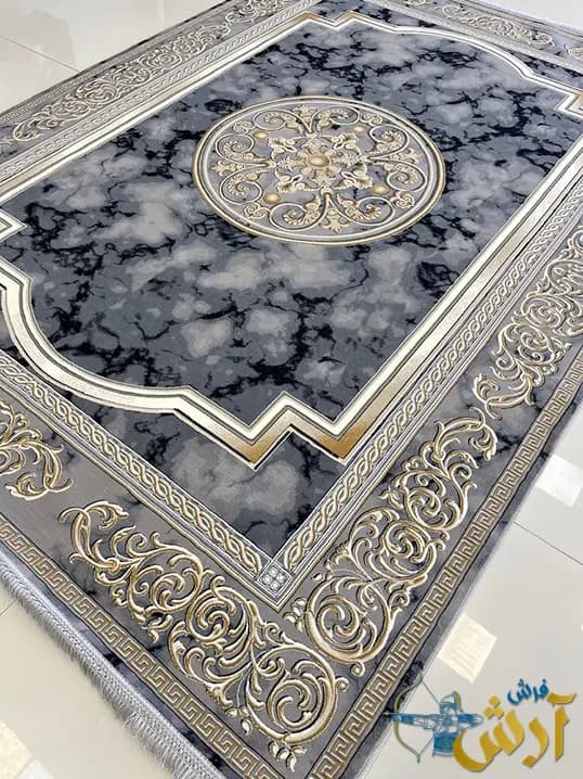 فرش ورساچه 1200 شانه طرح ماهساره دودی — تصویر ۲