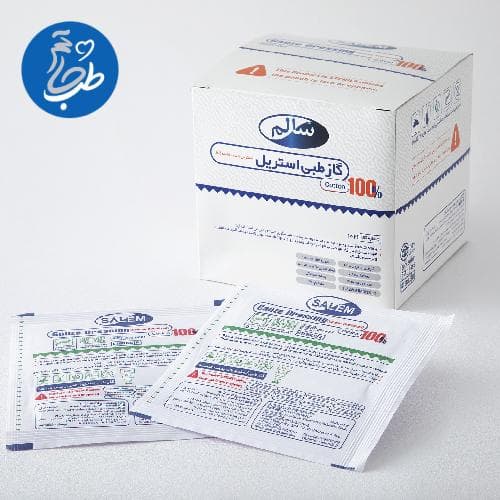 گاز استريل نخ 30 پنبه 10×10 سانت 8 لا سه عددي سالم