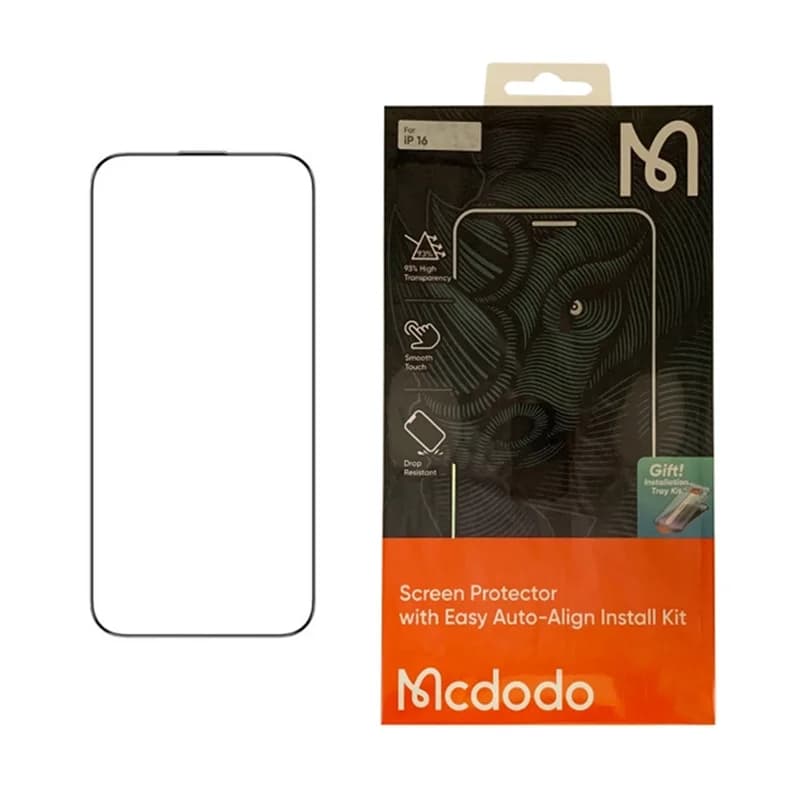 گلس تمام صفحه تمام چسب مک دودو Apple iPhone 16 Mcdodo PF-6860 Tempared Glass — تصویر ۲