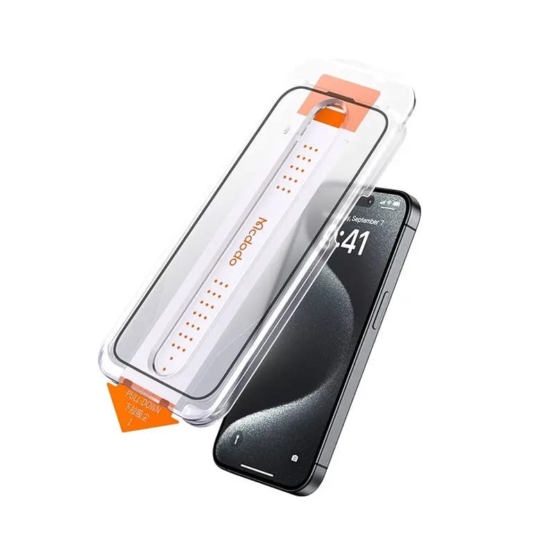 گلس حریم شخصی تمام صفحه تمام چسب مک دودو Apple iPhone 16 Mcdodo PF-6864 Privacy Protector — تصویر ۳