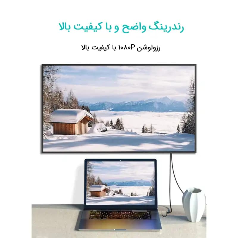 کابل HDMI به Type-c و میکرو کوتتسی Coteetci 33023 طول 2 متر — تصویر ۳