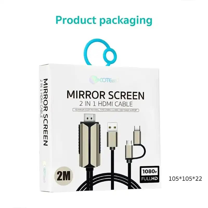 کابل HDMI به Type-c و میکرو کوتتسی Coteetci 33023 طول 2 متر — تصویر ۷