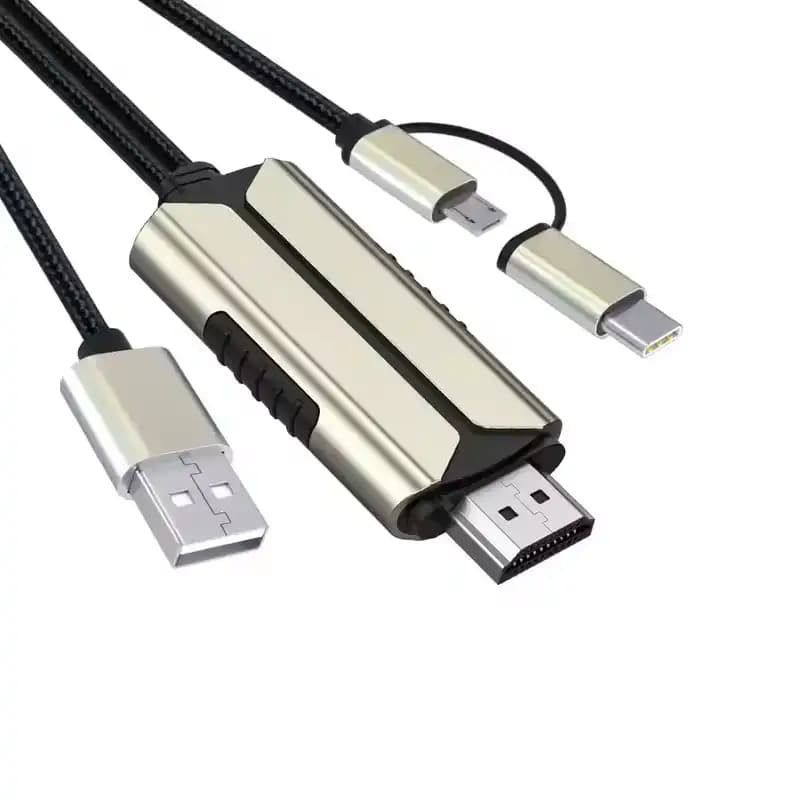 کابل HDMI به Type-c و میکرو کوتتسی Coteetci 33023 طول 2 متر — تصویر ۶
