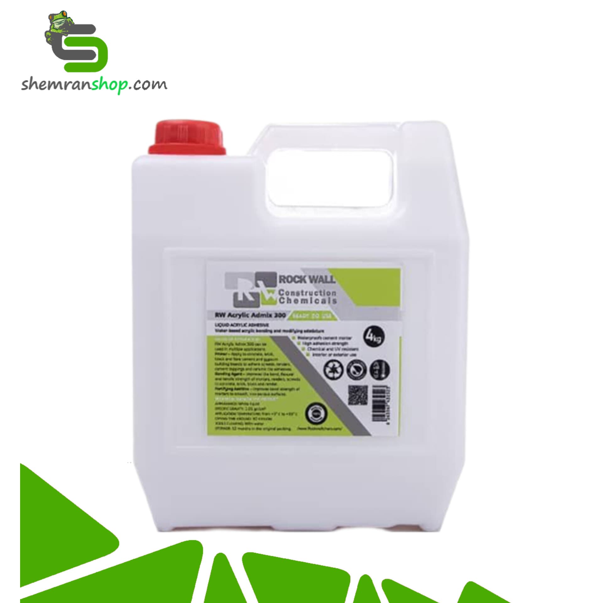 چسب بتن آب بندی RW Acrylic Admix ۳۰۰ – گالن 4 لیتری