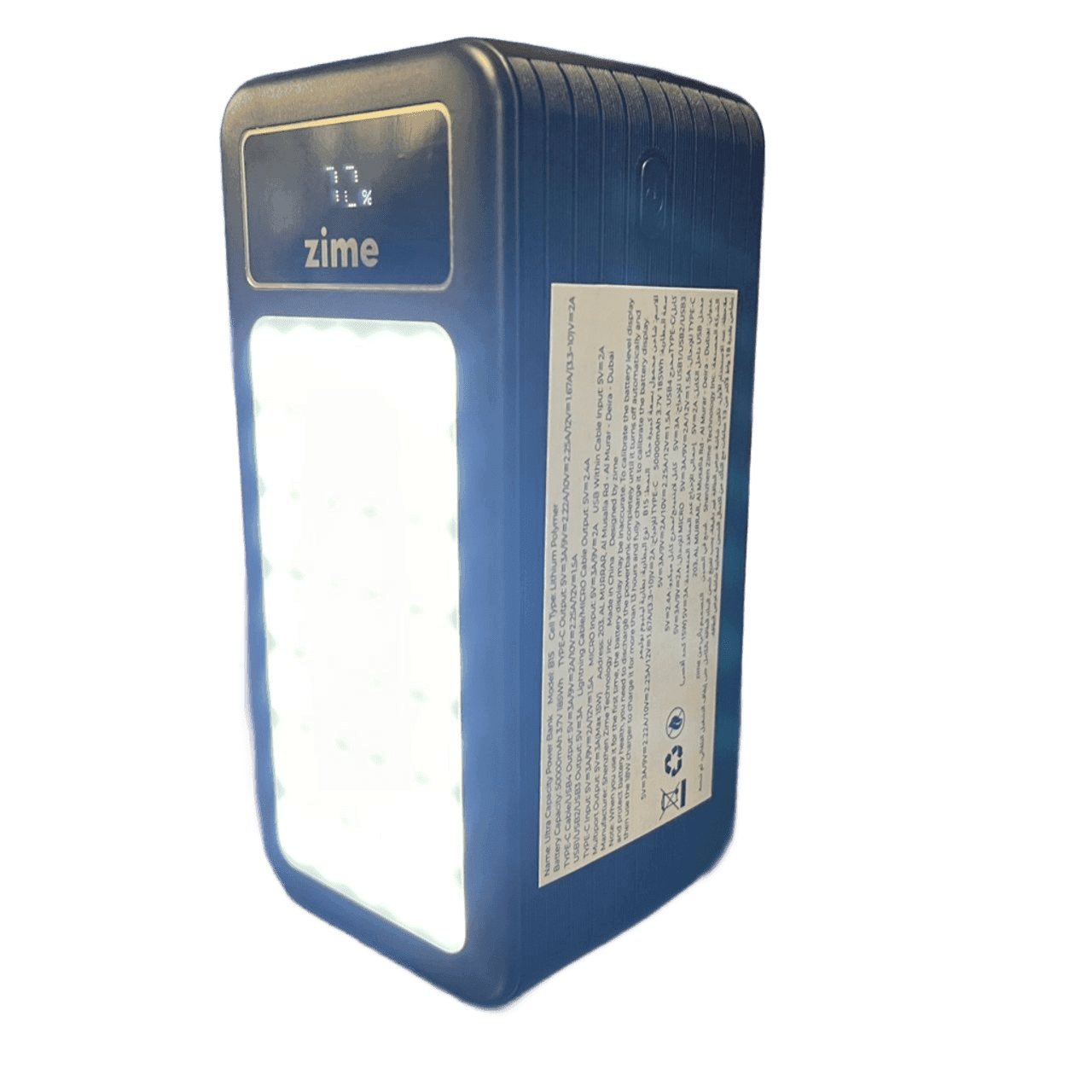 پاوربانک Zime مدل Ultra Pro ظرفیت 50000 میلی آمپر — تصویر ۳