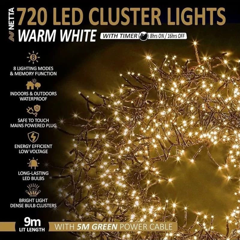 ریسه اورجینال اروپایی برند NETTA مدل 720 LED — تصویر ۶