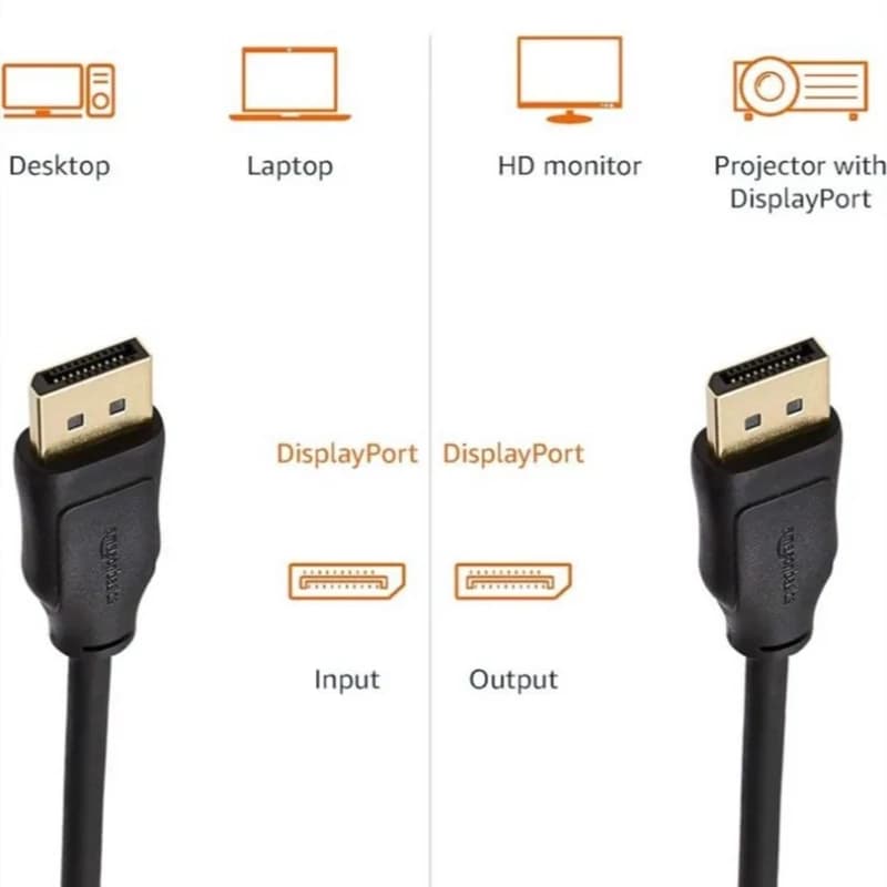 کابل DisplayPort آمازون بیسیکس اورجینال (Amazon Basics) — تصویر ۴