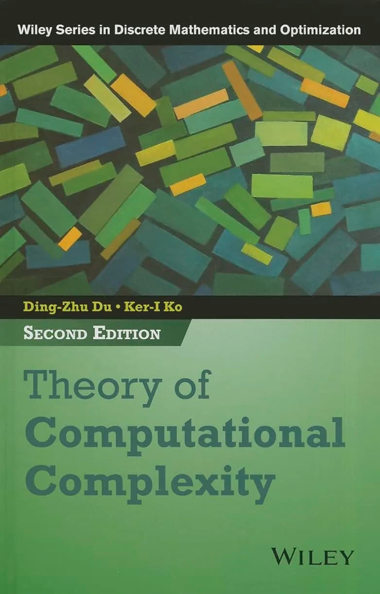 و دانلود نسخه کامل کتاب Theory of Computational Complexity (Wiley Series in Discrete Mathematics and Optimization) second edition