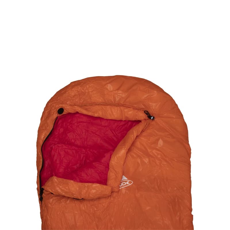 کیسه خواب کوهنوردی VAUDE بلک آیس 15- درجه 1200 گرمی نارنجی — تصویر ۶