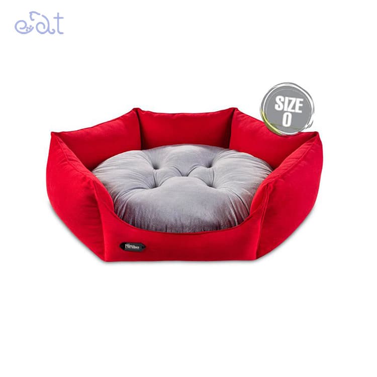جای خواب سگ و گربه مدل شش ضلعی برند نیناپت NinaPet(رنگ قرمز،طوسی – سایز 0)