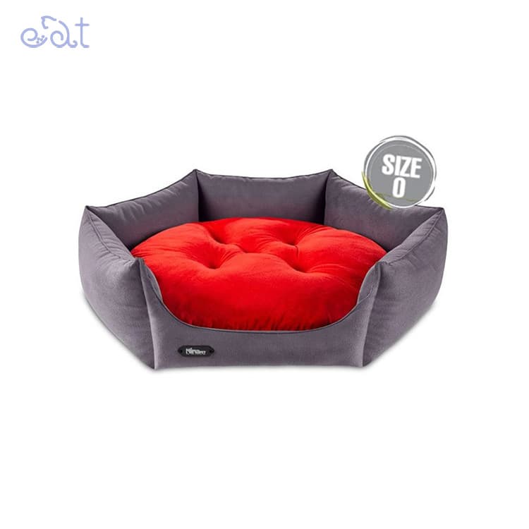 جای خواب سگ و گربه مدل شش ضلعی برند نیناپت NinaPet(رنگ قرمز،طوسی – سایز 0) — تصویر ۳