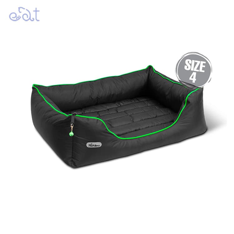 جای خواب سگ و گربه مدل U زیپ لاین برند نیناپت NinaPet(ضدآب – رنگ سبز سایز 4)