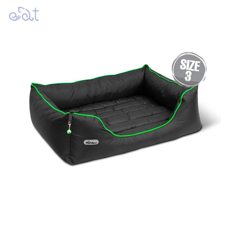 جای خواب سگ و گربه مدل U زیپ لاین برند نیناپت NinaPet(ضدآب – رنگ سبز سایز 3)