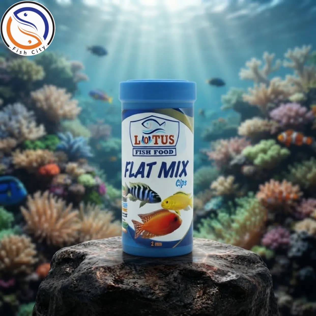 غذا ماهی اکواریوم برند لوتوس مدلFlat Mix Chips