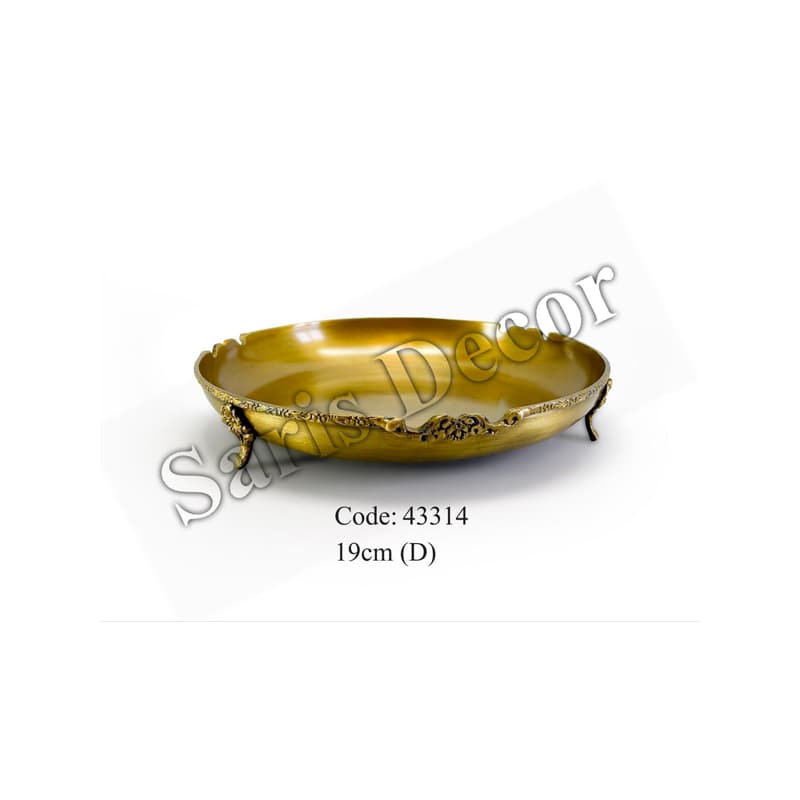 پیش دستی گل پایه دار برنجی 43314 — تصویر ۳