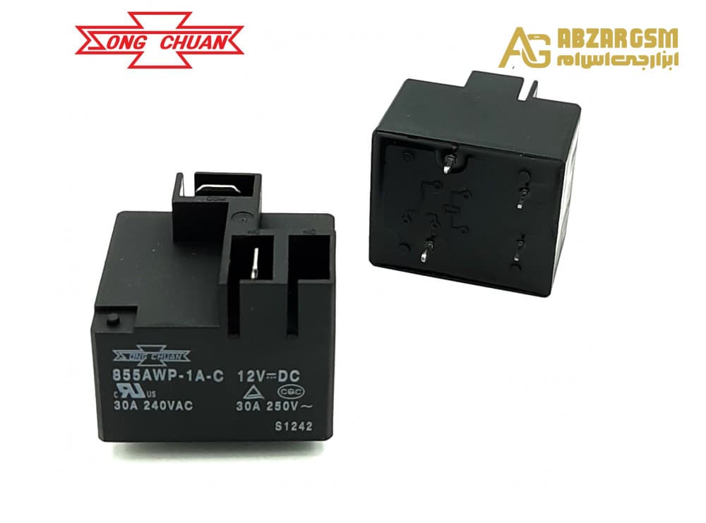 رله فیش خور 12V-30A تایوانی مارک SONG CHUAN کد 855AWP-1A-C — تصویر ۴