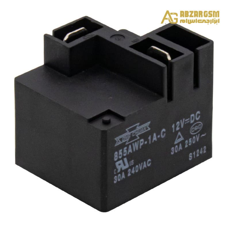 رله فیش خور 12V-30A تایوانی مارک SONG CHUAN کد 855AWP-1A-C