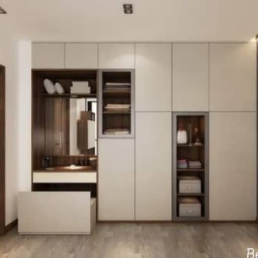 کمد دیواری ام دی اف بصورت باکسی و کلافی مبلمان اورلین مدل 975965
