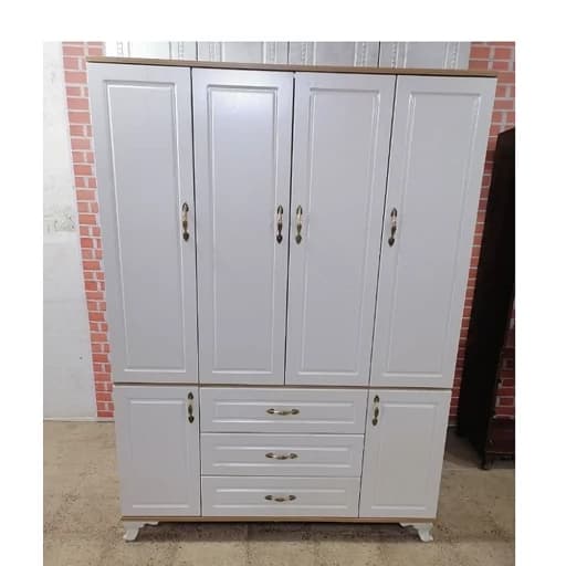 کمد لباس 4 درب عرض 140 ،نما وکیوم MDF ، دو تیکه ارسال با باربری و هزینه مبلمان اورلین مدل 975950