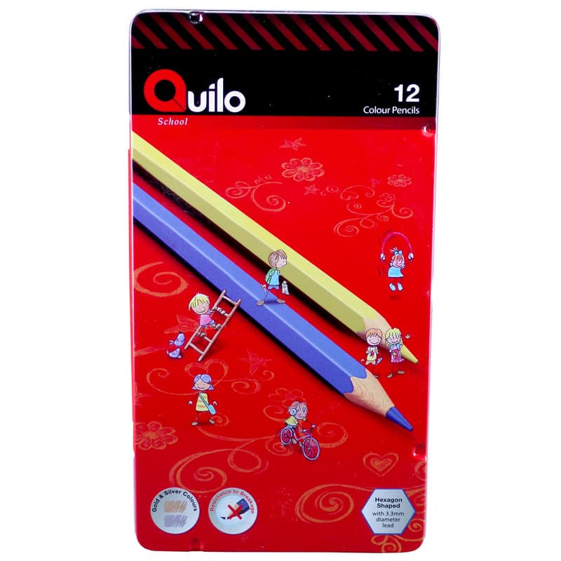 مدادرنگی 12 رنگ جعبه فلزی کویلو کد 634006