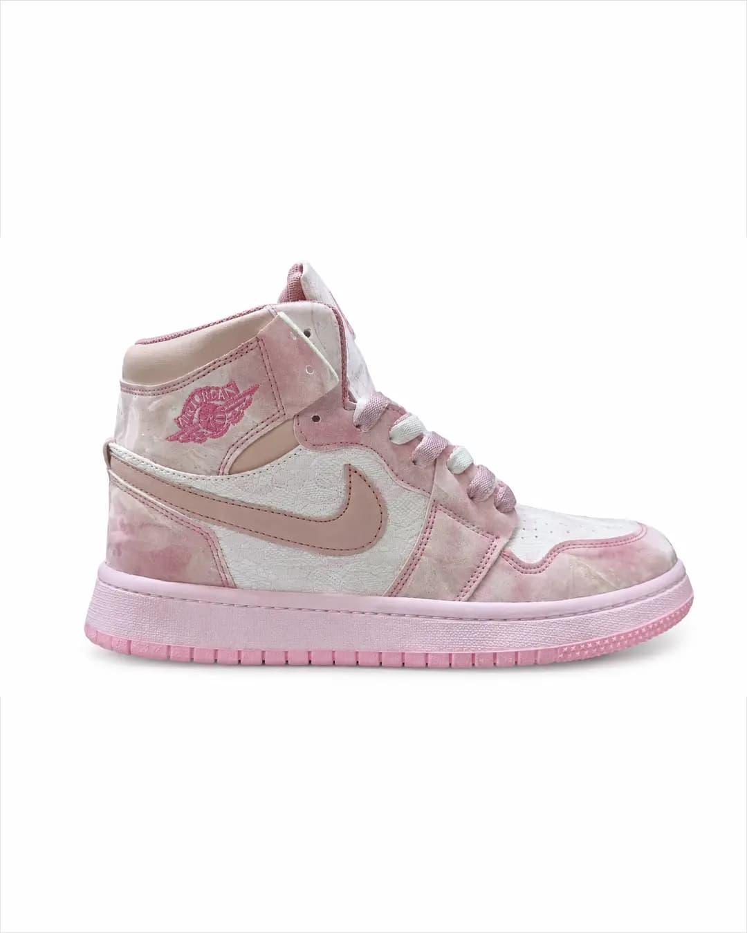 کتونی نایک جردن ساقدار صورتی طرحدار Nike Jordan