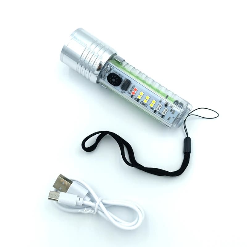 چراغ قوه دستی اسمال سان مدل ZY-F520A با نور LED و برد ۱۸۰ متر — تصویر ۳