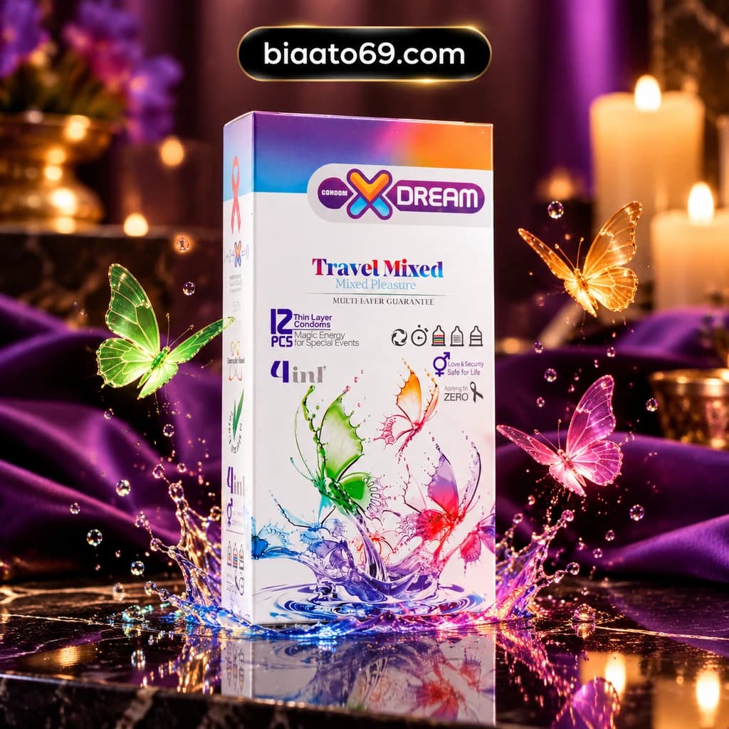 کاندوم ایکس دریم مدل Travel Mixed (بسته ترکیبی ۴ در ۱ میکس سفر) – ۱۲ عددی